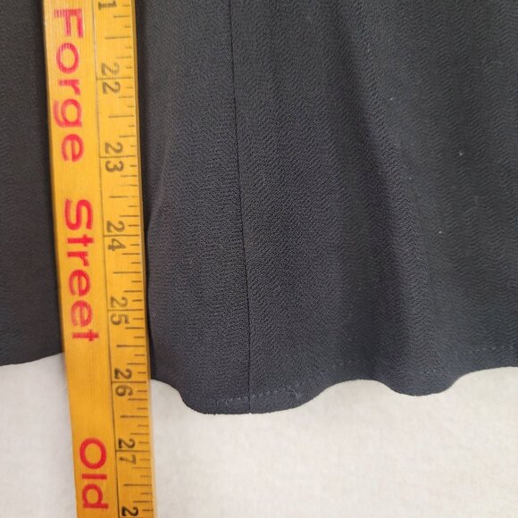 Jenvie Black Wool Blend A-Line Skirt 10 Classic Vintage Design Flared USA - Picture 7 of 8